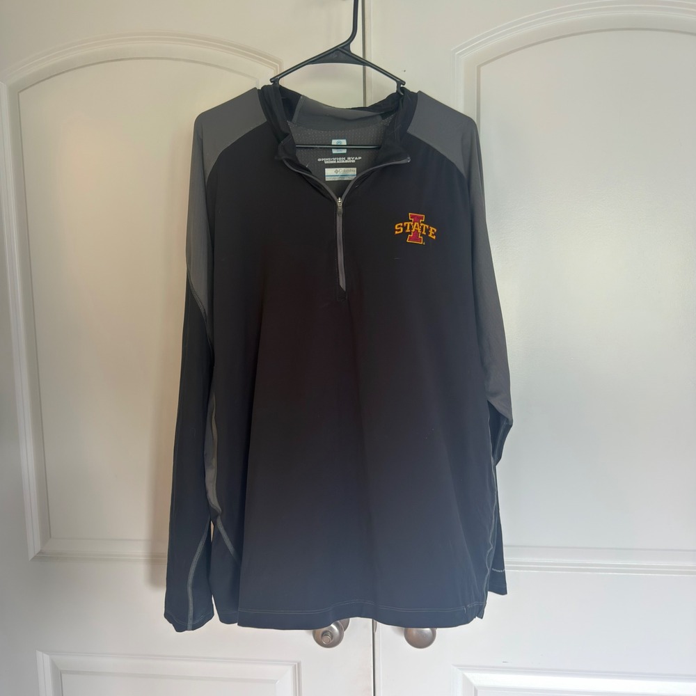 Columbia Mens Iowa State Cyclones Omni-Wick EVAP 1/4 Zip Pullover Black XXL